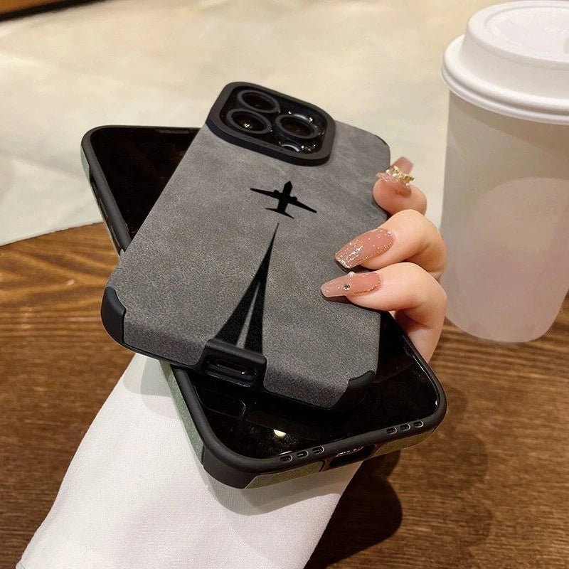Luxury Matte Leather Silicone Case for iPhone 18 Pro Max 17 16 Plus 15 14 13 12 11 X XR XS Max Lens Protection Shockproof Cover