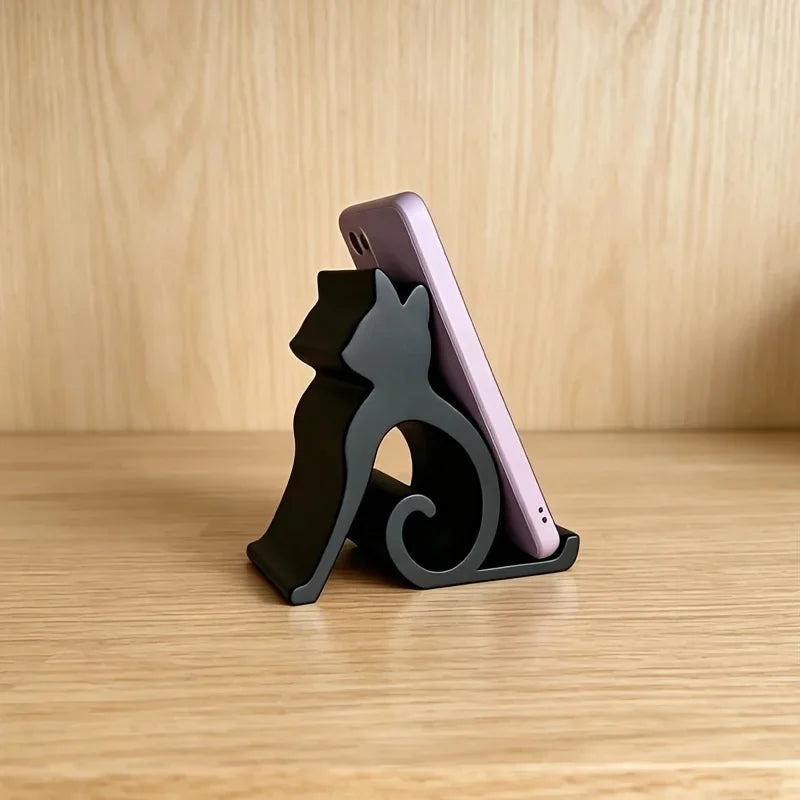 1 PCS Cat Shaped Phone Holder, Suitable for Use on Beds, Offices, And Cars. Cute Cat Design, Fun Cat Shaped Phone Holder.