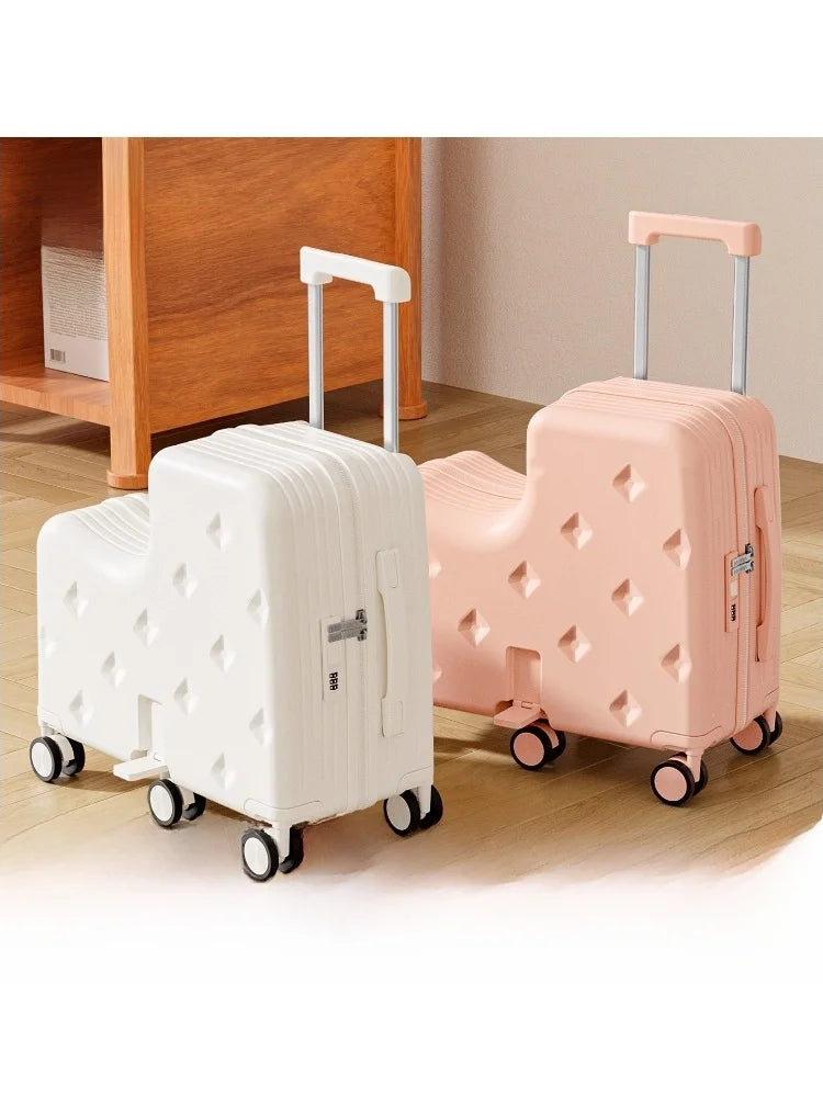 Children's Large Capacity Carry-On Suitcase 20 Inch Wheelchair Accessible Double Rod Hardshell PC ABS Material TSA Lock