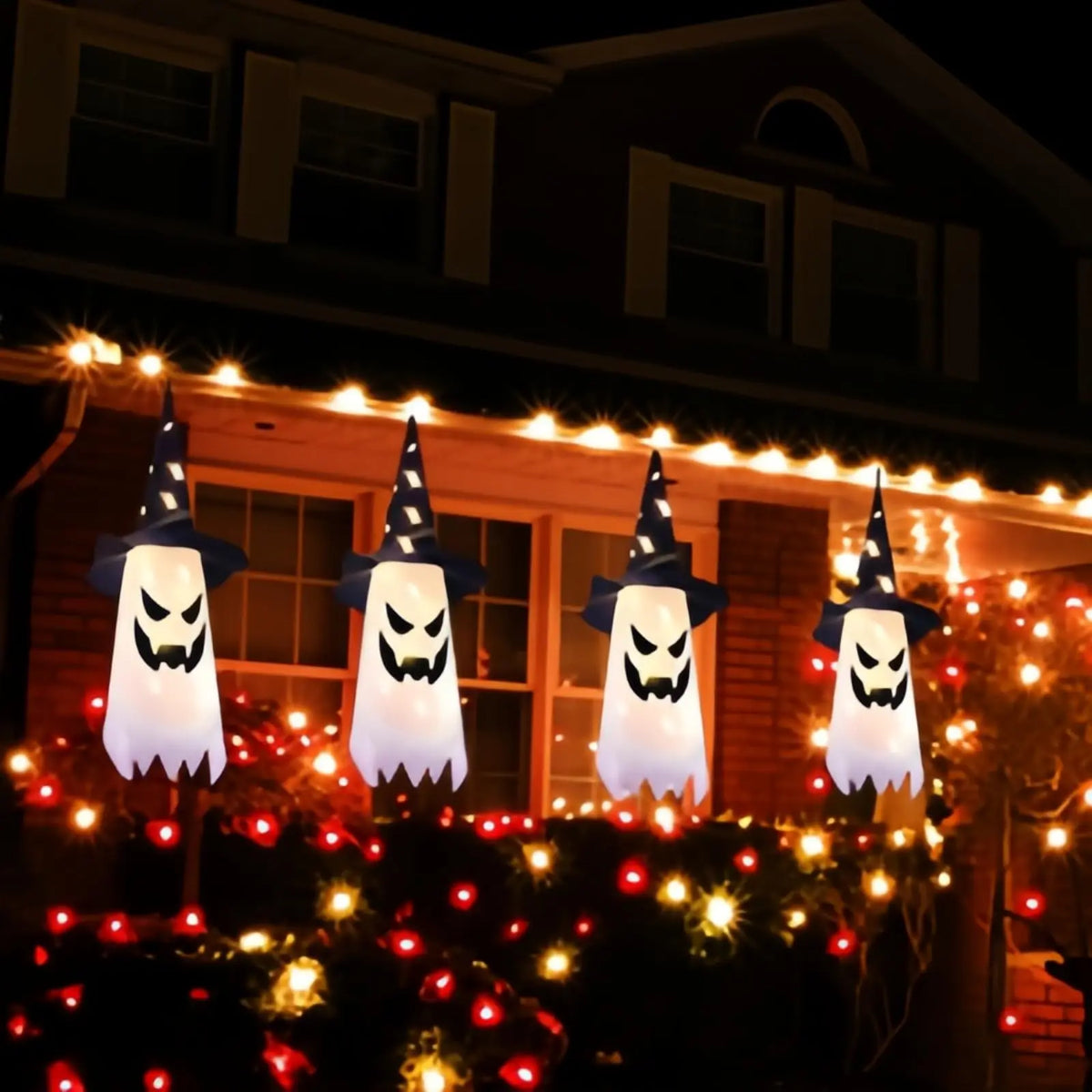 Halloween Witch Hat String Lights,Warm/Colored LED Lights Halloween Glowing Decoration for Yard Tree Garden Party Home Decor