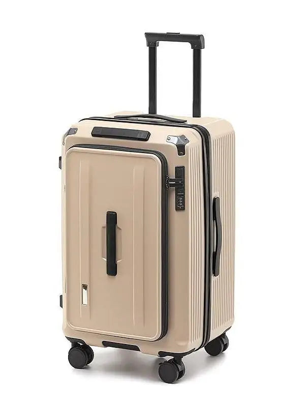 Thickened Five-Wheel Password Travel Suitcase Durable Expansable 28 Inch Side-Open Deep Cargo Unisex Luggage Bag