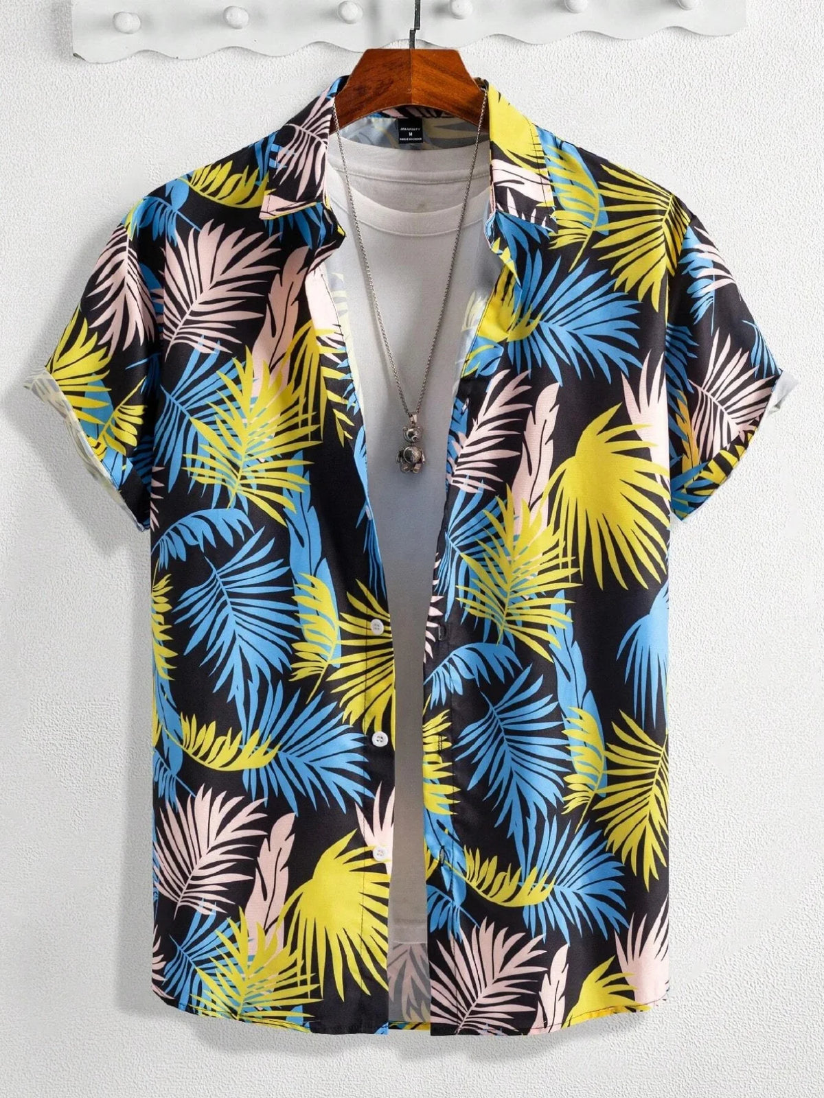Children's Shirt Girls Hawaiian Shirts Botanical Flower Print Shirt for Girl Short Sleeve Lapel Collar Shirts Casual Girl Blouse