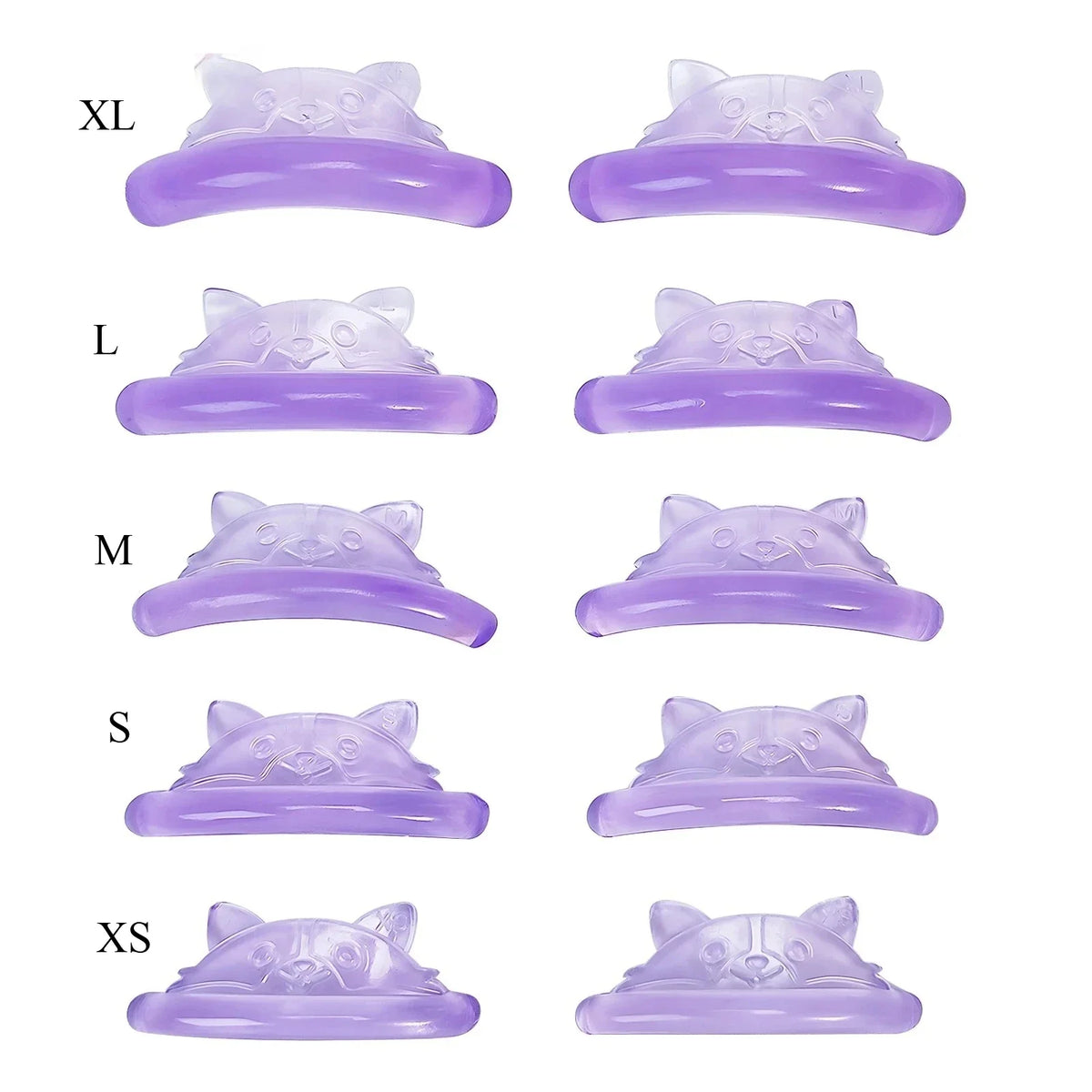 RUZOFO New 5 Pairs Fox Shape Silicone Lashes Lift Pad Eyelash Extension Perming Pads Lash Curler Rod Eyelashes Makeup Tool