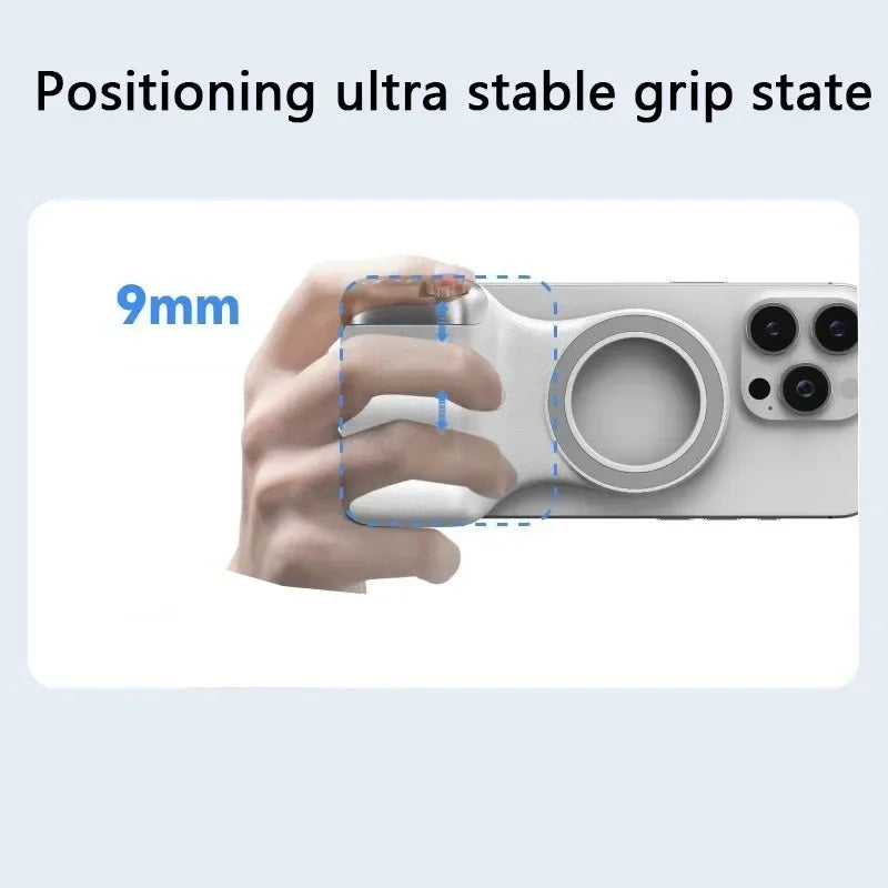 KEBIDUMEI Magnetic Phone Camera Shoot Hand Grip Zoomable Smart Phone Holder Shooting Aid Bluetooth Remote Control Handle