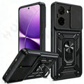 Case For Xiaomi Poco X8 Pro Max 4G 5G Armor Sliding Camera Cover 360 PC Support Ring and Tpu Case Back Funda Shell Coque