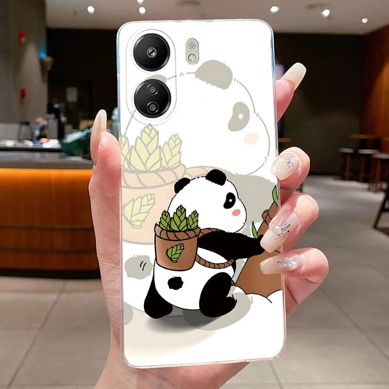 Case For Xiaomi Redmi 13C Poco C65 4G Capa Flower Butterfly Phone Casing Redmi13C Poco M6 5G Soft Silicone Transparent TPU Cover