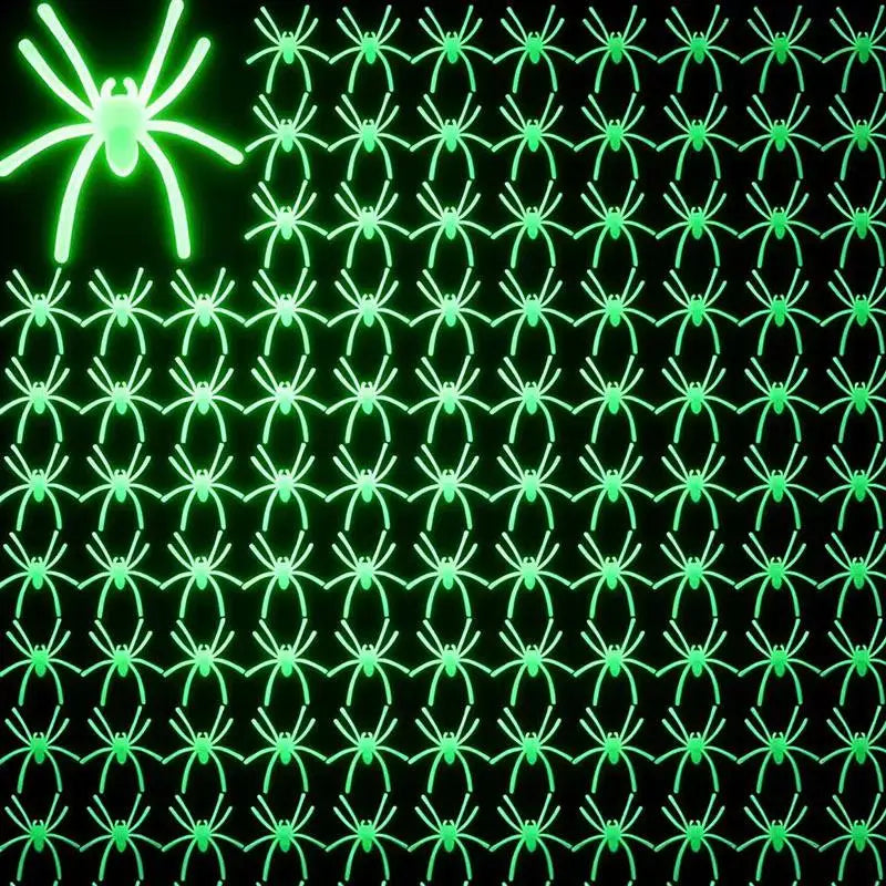 30/300PCS Mini Luminous Spider Glow in The Dark Fake Spiders Plastic Ornament DIY Horror Party Halloween Decoration Supplies