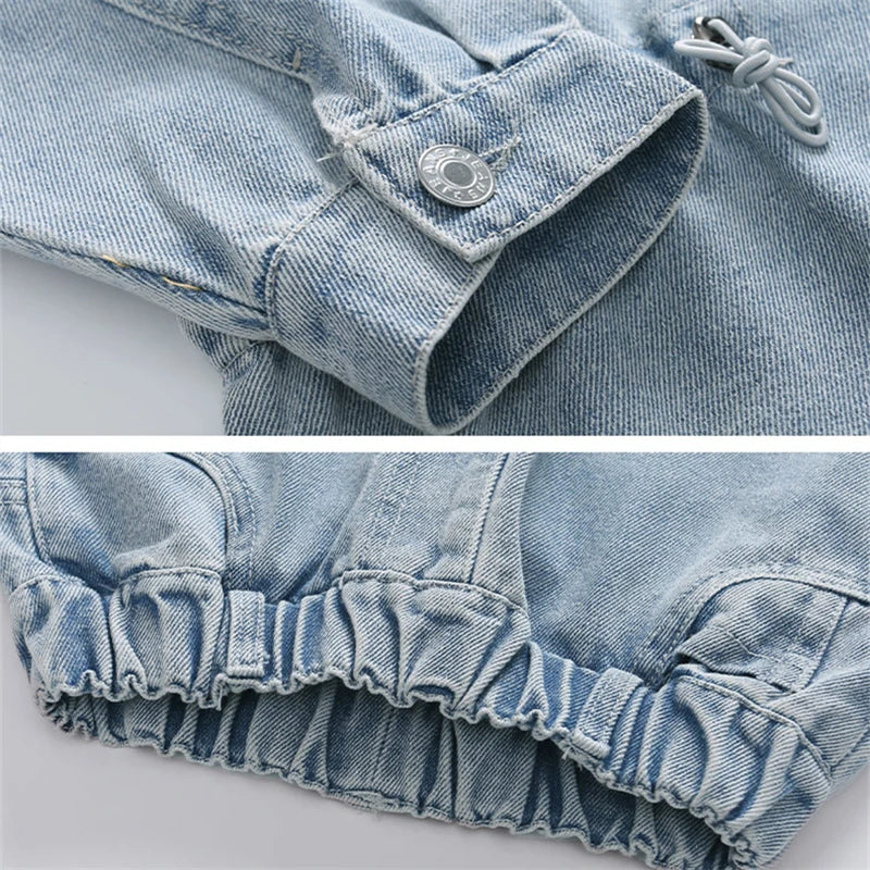 Cowgirl Fashion Streetwear Denim Clothing Set Jeans and Jacket 2 Pieces Outfit Suit Kids Girl Casual Street Clothes Tracksuits