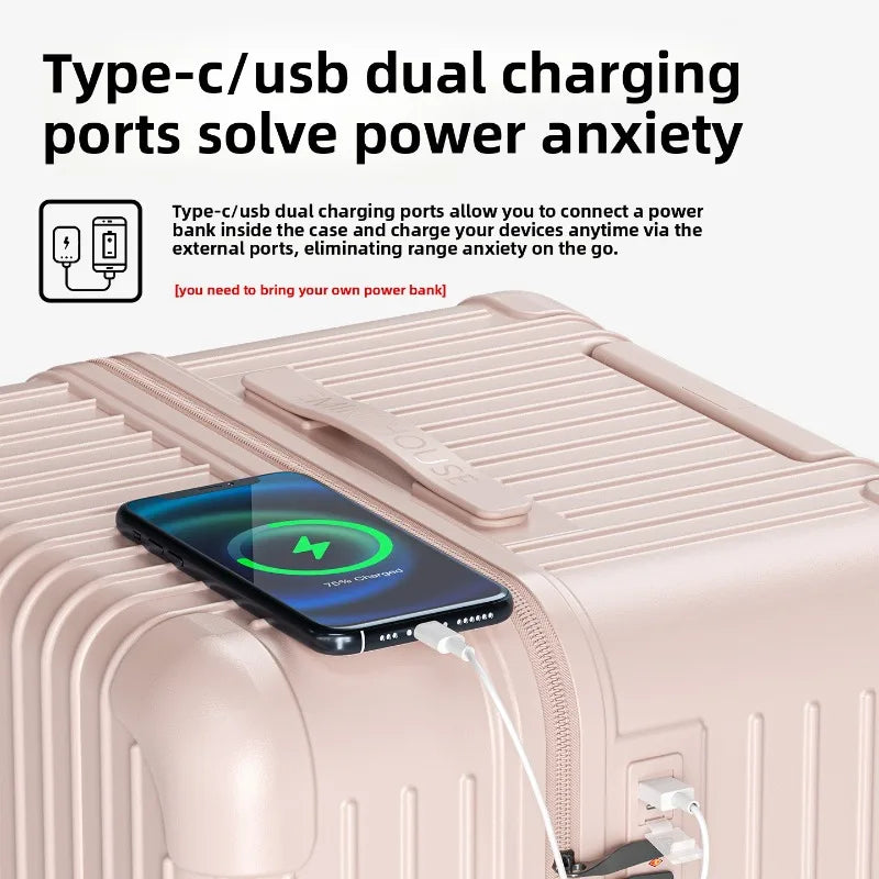 Extra Large Capacity Multifunction Luggage Spinner Wheels Durable Student Travel Case Combination Lock Rolling Luggage Suitcase