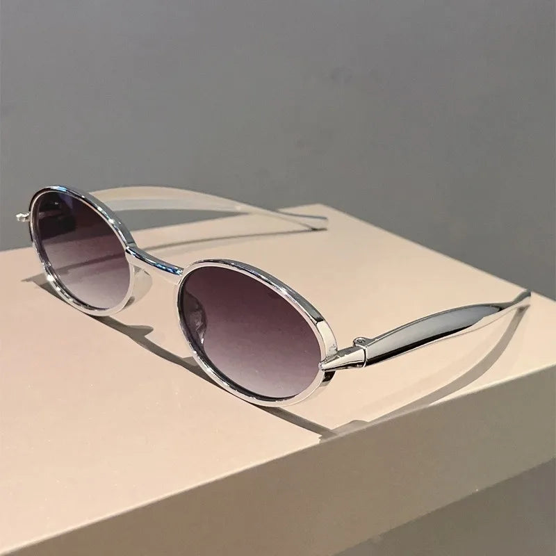 Retro Oval Sunglasses Women Fashion Casual Outdoor Street Photography Sun Glasses Trendy Brand Design Decor Eyewear Sun Shades