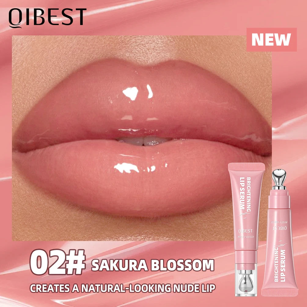 QIBEST Mirror Watery Crystal Jelly Lipgloss Tint Long Lasting Moisturizing Lipstick Shiny Glitter Lip Glaze Nourishing Makeup
