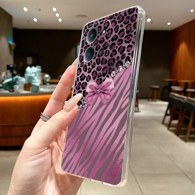 Jelly Case For Redmi 15C 4G 5G Flower Butterfly Phone Funda For Xiaomi Poco C85 4G Soft Silicone Cases Transparent TPU Cover