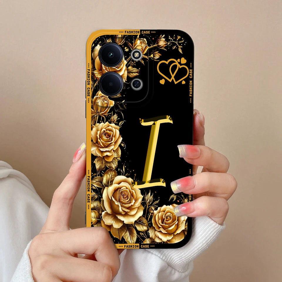 Case For Redmi 15C 14C 13C Alphabet From A-Z Non-slip Full Protection Trendy Phone Protector For Xiaomi Redmi15C redmi 14c Capa