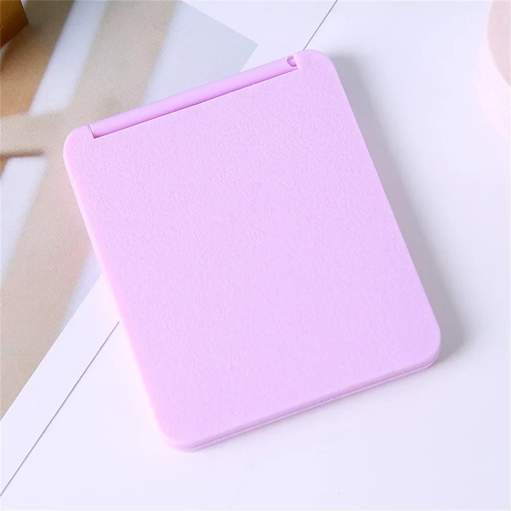 Portable Foldable Double-Sided Makeup Mirror Mini Pocket Size for Student Dormitory Desktop Home Decor Small Gift