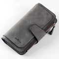 Baellerry Women's Long Wallet High Quality with Buckle Multiple Card Slots Mobile Phone Holder Hand-held Bag
