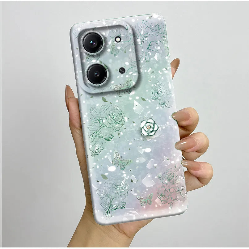 Case For Xiaomi Redmi 15C (171mm) Aesthetic Butterfly Flowers Drop-Resistant Silicone Cover For Xiaomi Poco C85 redmi 15 c Capa