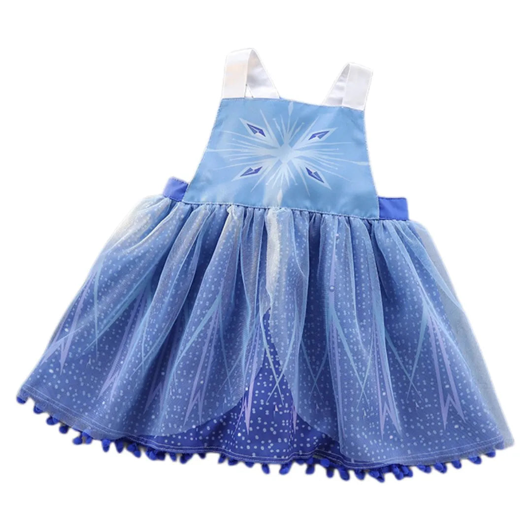 Children's Aprons Baby Painting Overalls Covers Baby Girls Waterproof Eating Bibs Cute Princess Design Kids Colorful Bibs Aprons
