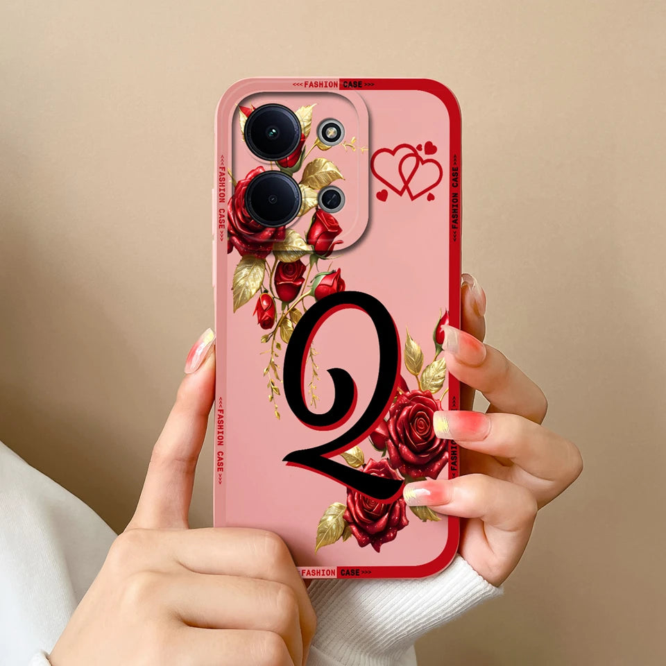 Case For Redmi 15C 14C 13C Alphabet From A-Z Non-slip Full Protection Trendy Phone Protector For Xiaomi Redmi15C redmi 14c Capa