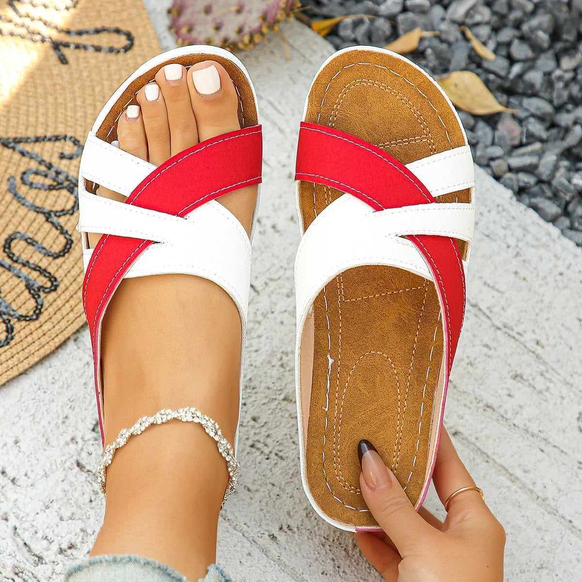 Summer Women Wedge Sandals Premium Orthopedic Open Toe Sandals Vintage Anti-slip Leather Casual National Style Shoes for Women