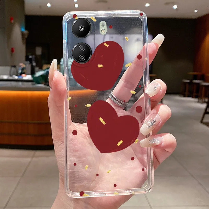 Case For Xiaomi Redmi 13C Poco C65 4G Capa Flower Butterfly Phone Casing Redmi13C Poco M6 5G Soft Silicone Transparent TPU Cover