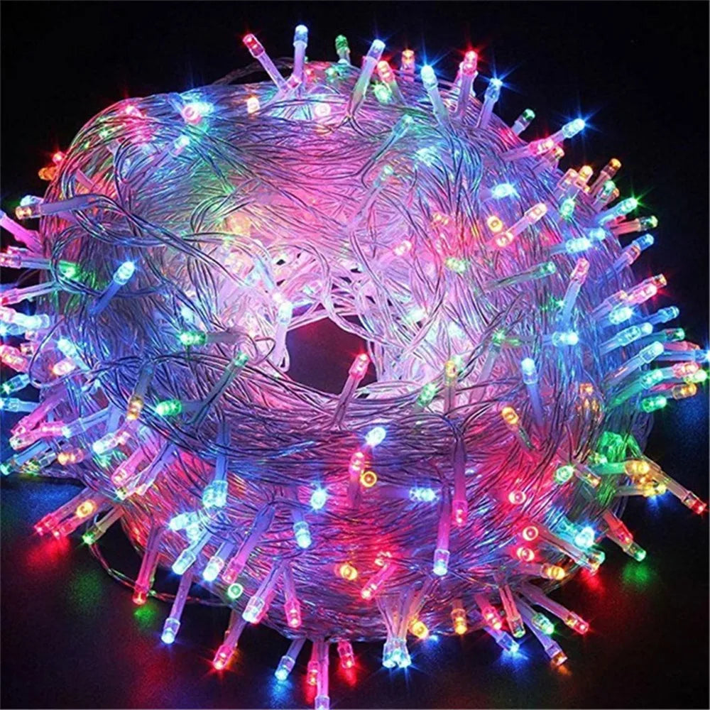 Christmas Lights 5M 10M 20M 30M 50M 100M Led String Fairy Light 8 Modes Christmas Lights For Patio Wedding Party Holiday Lights