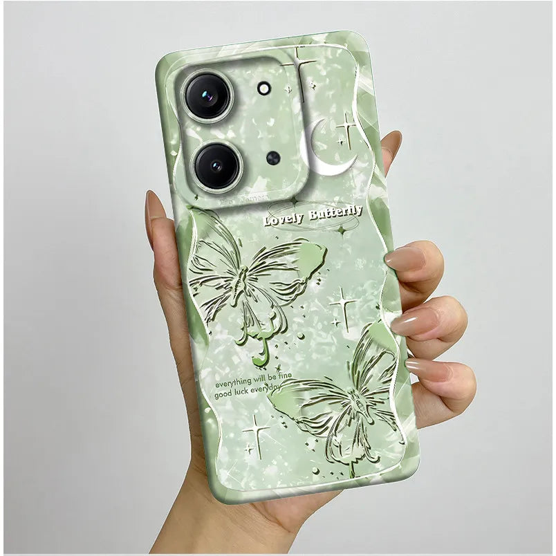Case For Xiaomi Redmi 15C (171mm) Aesthetic Butterfly Flowers Drop-Resistant Silicone Cover For Xiaomi Poco C85 redmi 15 c Capa