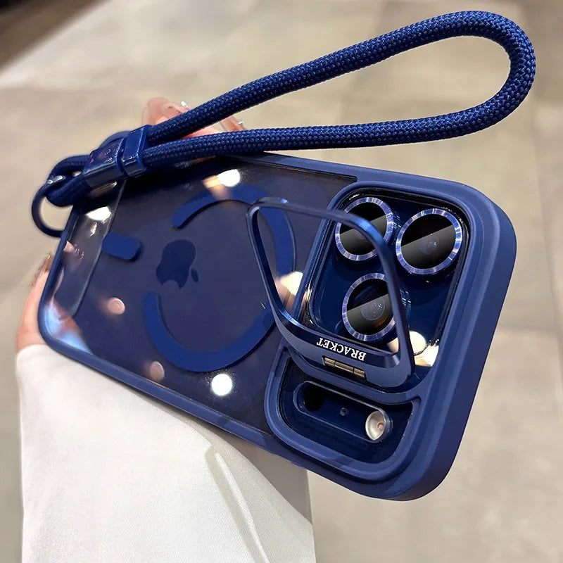 Camera Bracket for Magsafe Case for iPhone 17 18 Pro Max Wrist Strap Lens Film Cover for iPhone 16 15 14 18Pro 11 12 13 Pro Max