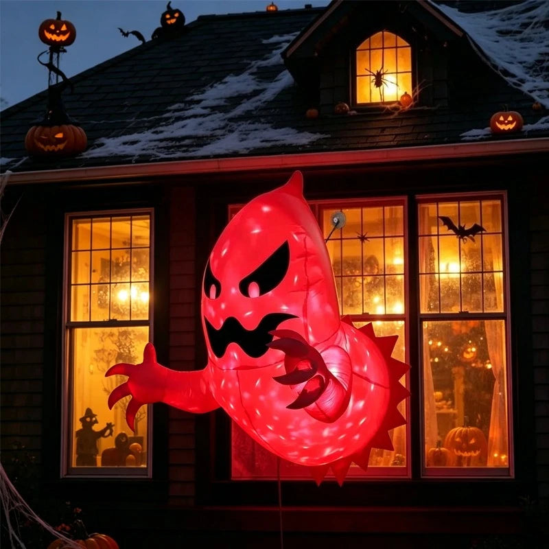 1.4m Halloween Ghost Scary Inflatable Giant Blow Up Foldable Phantom Unique Coming Party Outside Yard Garden Lawn Decor Prop