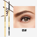 1/5Pcs Small Gold Bar Double-ended Eyebrow Pencil 3D Eyebrow Shape Long-lasting Without Smudging Slender Natural Makeup Pen