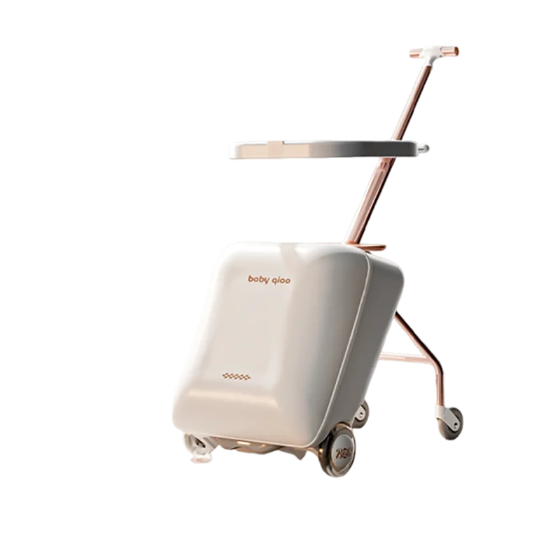 2026 New suitcase for children 2-in-1 Detachable Trolley Pushchair Ride on Luggage Travel Suitcase  can Sit 20 inch carrier