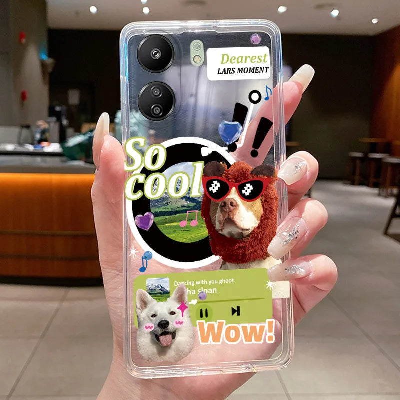 Case For Xiaomi Redmi 13C Poco C65 4G Capa Flower Butterfly Phone Casing Redmi13C Poco M6 5G Soft Silicone Transparent TPU Cover