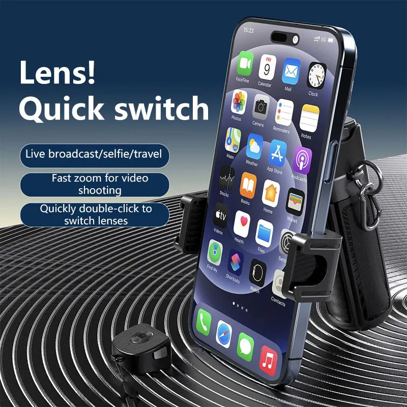 Lenovo Bluetooth Remote Selfie Stick with Zoom Function Aluminum Alloy Mount Anti-Shake Telescopic Portable Outdoor Selfie Stick