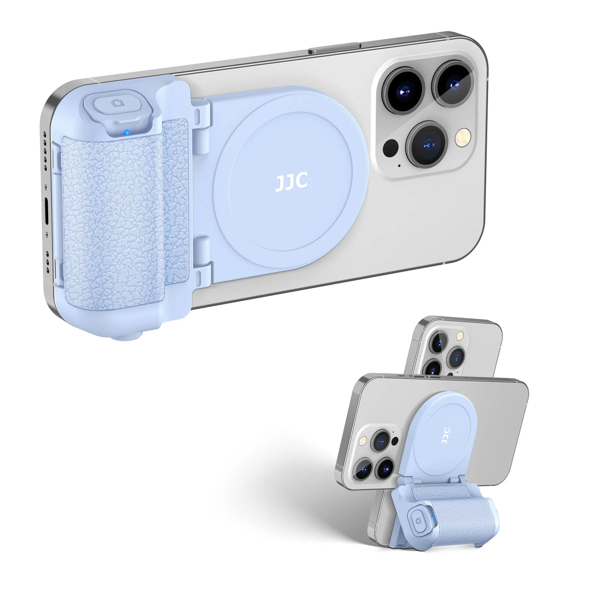 JJC Magnetic Phone Camera Grip Handle Selfie Bracket with Wireless Shutter Remote with 1/4” Tripod Screw for iPhone 17 16 15 14