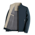 2025 Men's Spring and Autumn Jacket Casual High End Loose Middle Aged Cadre Dad's Dress Collar Jacket