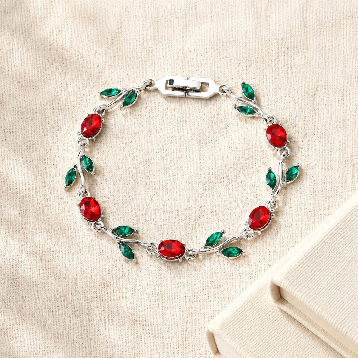 LATS Colorful Trendy Charm Sparkling Leaf Cubic Zirconia Bracelets for Women Party Wedding Fashion Jewelry Gift