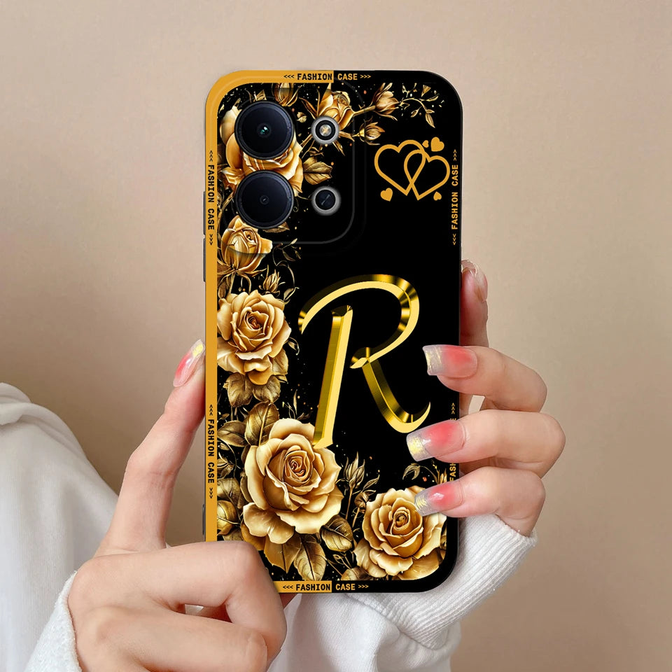 Case For Redmi 15C 14C 13C Alphabet From A-Z Non-slip Full Protection Trendy Phone Protector For Xiaomi Redmi15C redmi 14c Capa