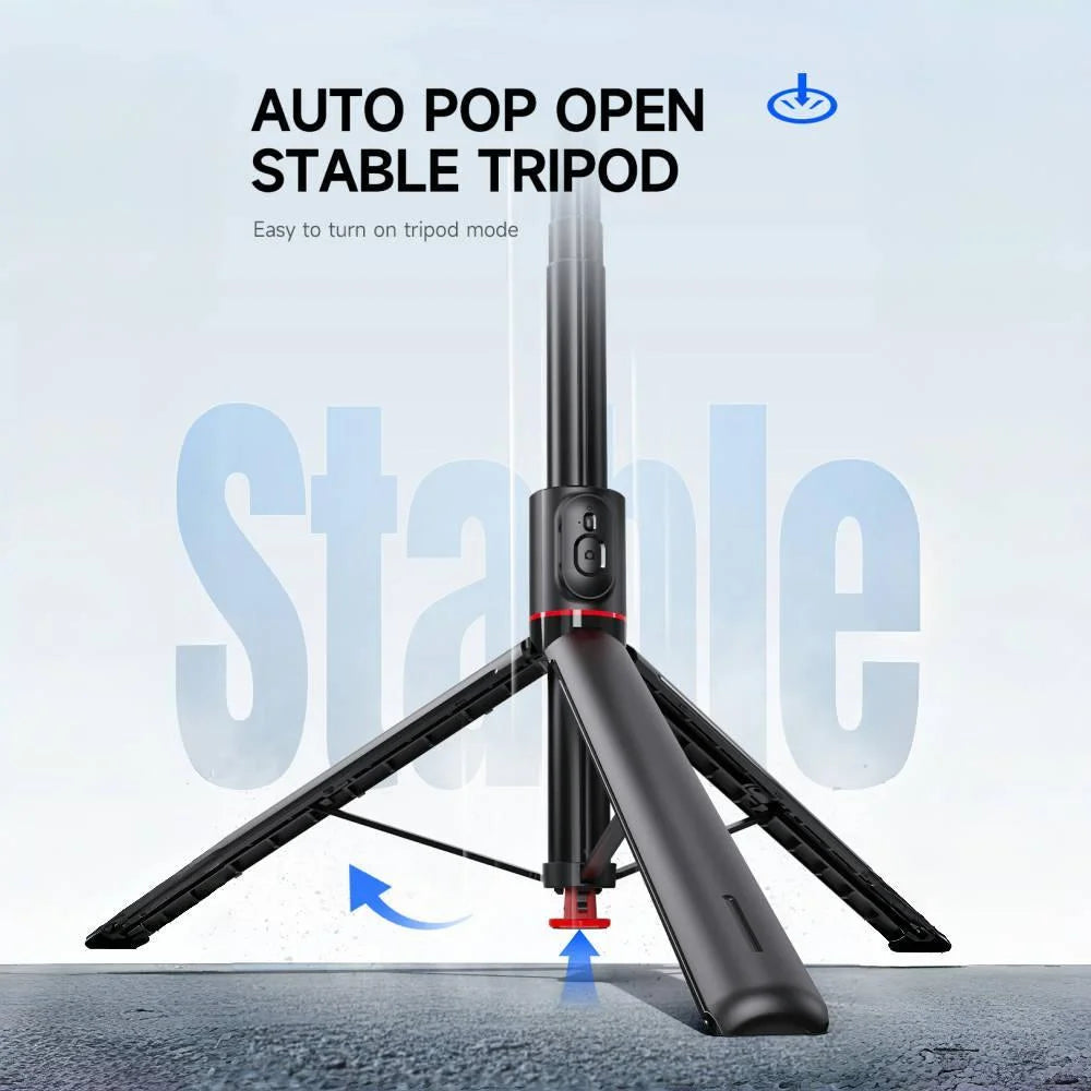 Portable Selfie Stick Tripod, 1 Count Retractable Cell Phone Tripod with Remote Control, Travel Bracket Stable and Easy to Use,