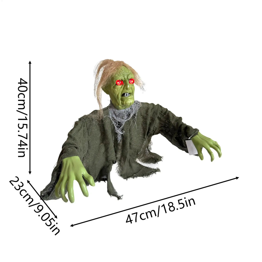 Halloween Yard Decor Scary Ghost Backyard Stakes Halloween Scary Light Up Figures for Porch Planter Path Lawn Front Yard