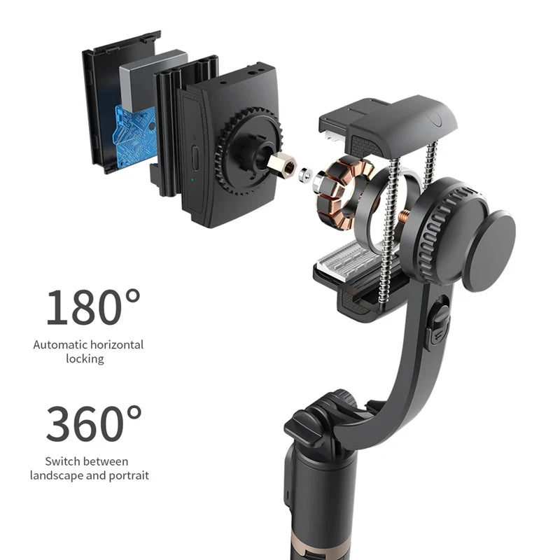 New Model Mobile Video stabilizer Bluetooth selfie stick tripod Gimbal Stabilizer For Smartphone Live vertical Shooting Bracket