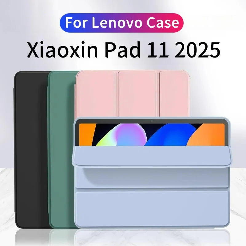 For Lenovo Xiaoxin Pad 11 2025 Case TB335FC Flip Stand Magnetic Soft TPU Back For Lenovo Idea Tab Tablet 11' Case TB336ZU TB336F