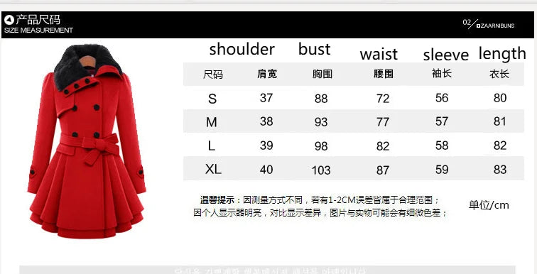 women woolen coat 2026 New fitted mid-length woolen coat double-breasted thickened overcoat + belt women's clothing