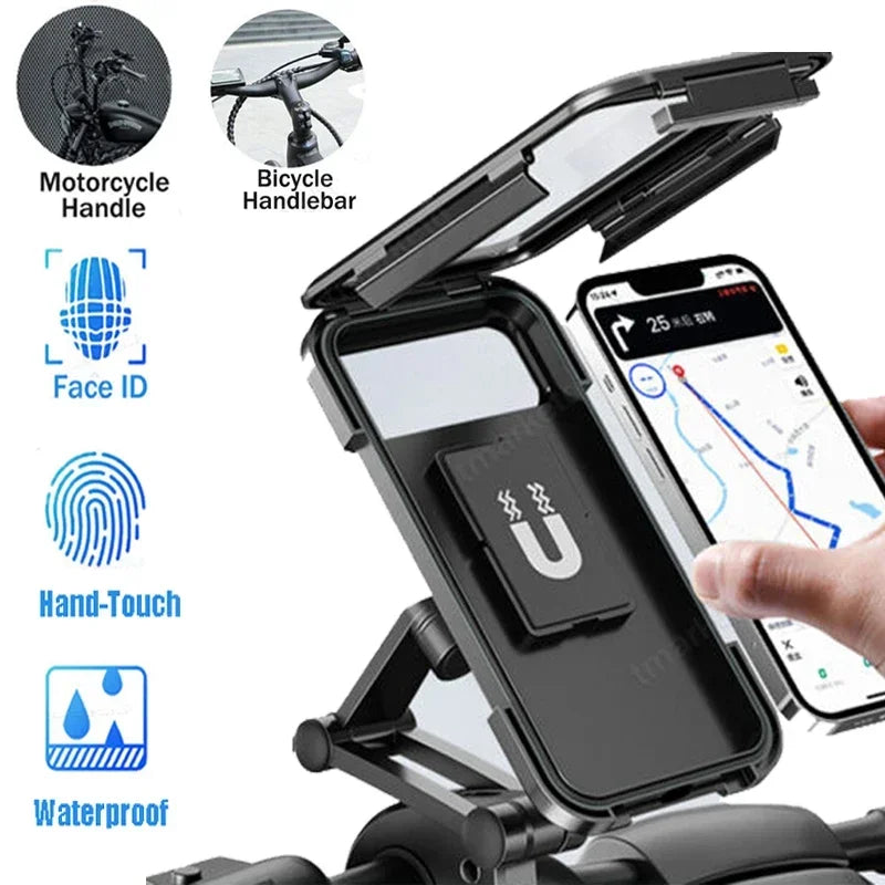 Motorcycle Bike Phone Mount Holder 6.7 Inch Mobile Phone Holder Holder Smartphone Motorcycle Bicycle Waterproof Support