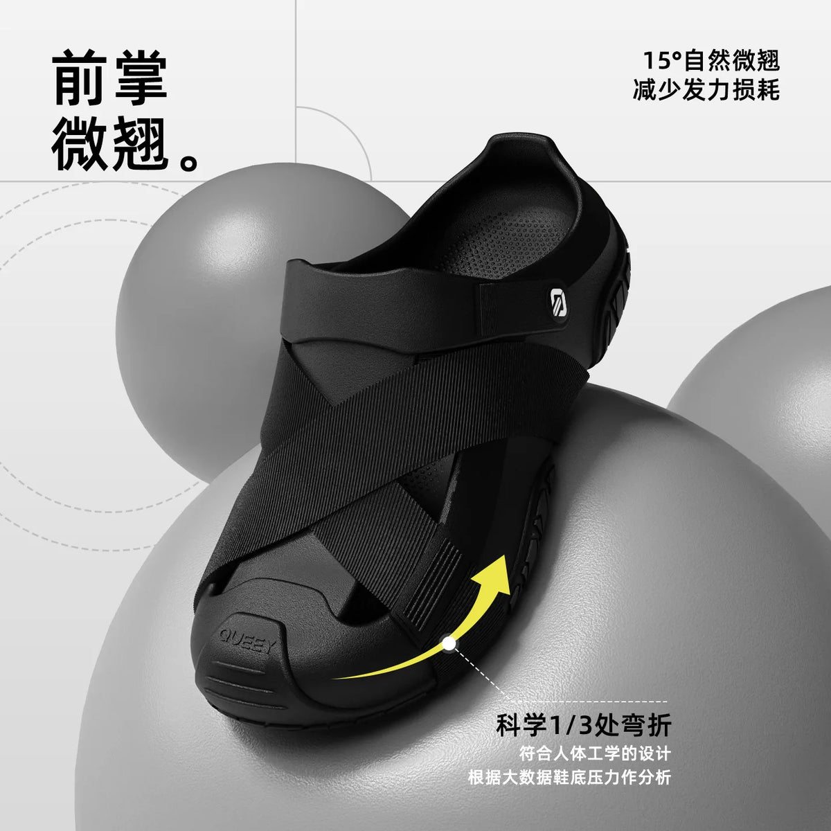 Men's 2026 Summer EVA Thick Sole Clogs Breathable Non-slip Quiet Soft Ergonomic 1/3 Forefoot Bending Toe-up Outdoor Sandals