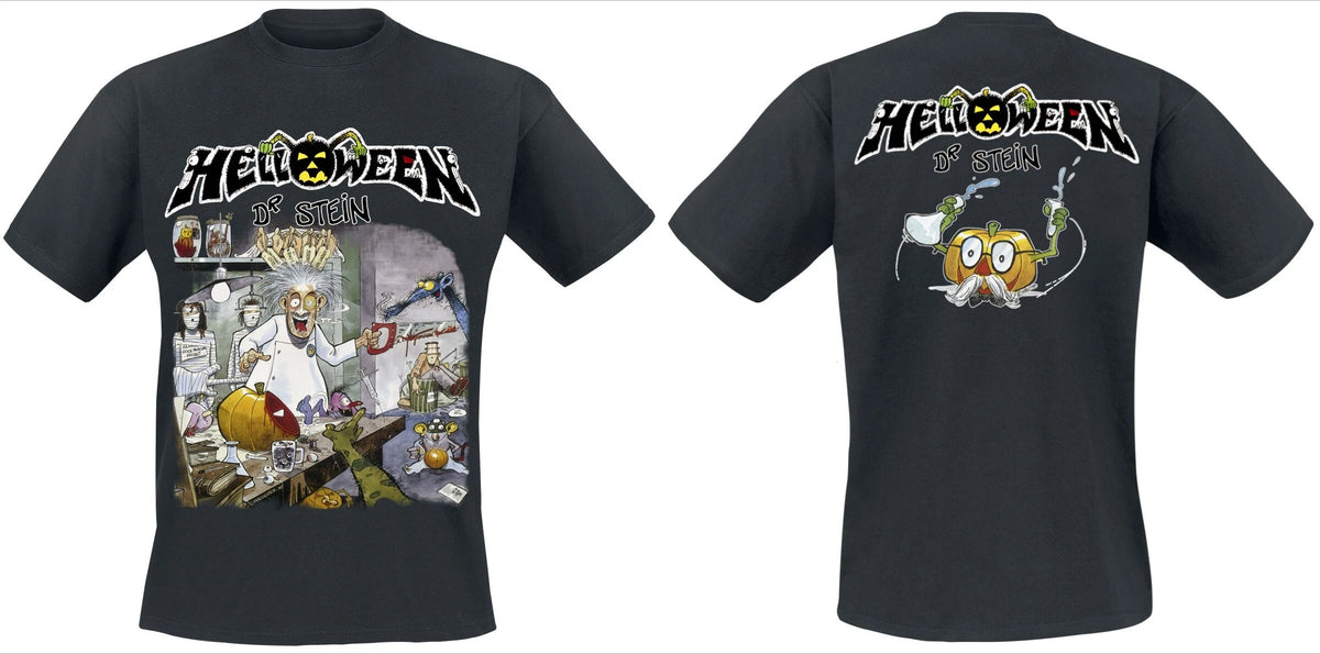 Helloween I Want Out Tee, Power Metal T-Shirt with Uncle Sam Pumpkin & Band Logo Print, Band Fan Merch