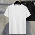 Summer Men T Shirt Cotton Tops Women Solid Color Blank Tshirts O-neck Round Collar Short-Sleeve Couple White Top Tees Clothing