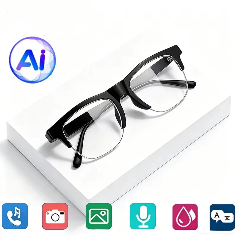 8K HD AI Motorcycle Smart Glasses AI Translation Hands-Free Calling AI Chat Logging Music Playback Smart Sunglasses for Men