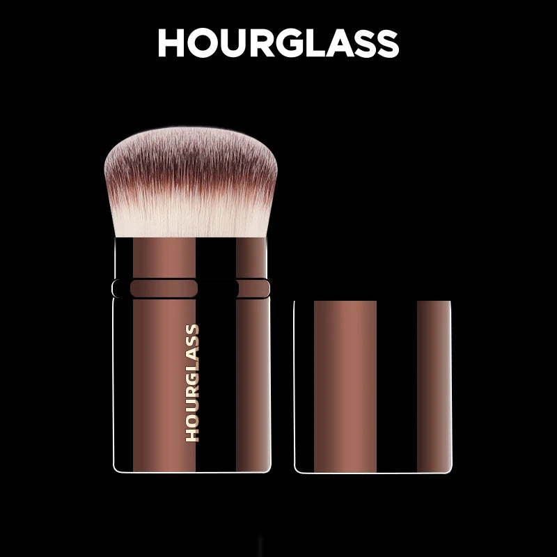 Retractable Professional Makeup Brush 3-in-1 Multi-Function Foundation Powder Blush Brush Travel Portable Cosmetic Tool with Sof