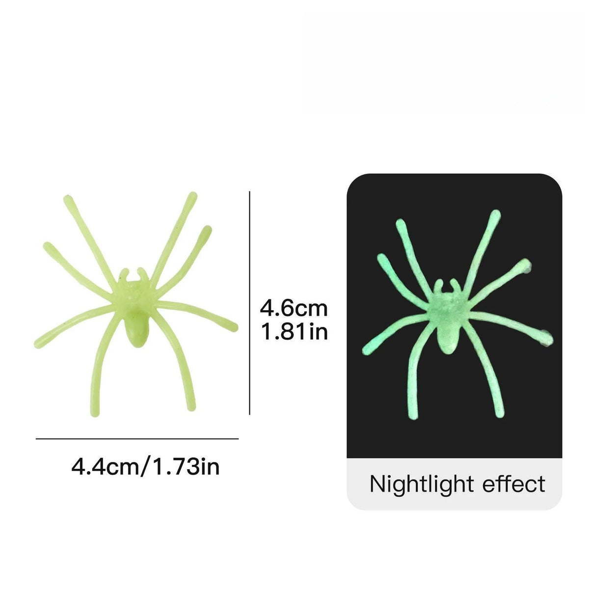 30/300pcs Halloween Luminous Spider Glow in The Dark Realistic Horror Spider Spooky Pranks Haunted House Party DIY Decor Props