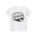 2024 New Fashion Kids T Shirt For Boys Black White Gray Short Sleeve Children Clothes Rock Print Boy T Shirt For Girls Tops