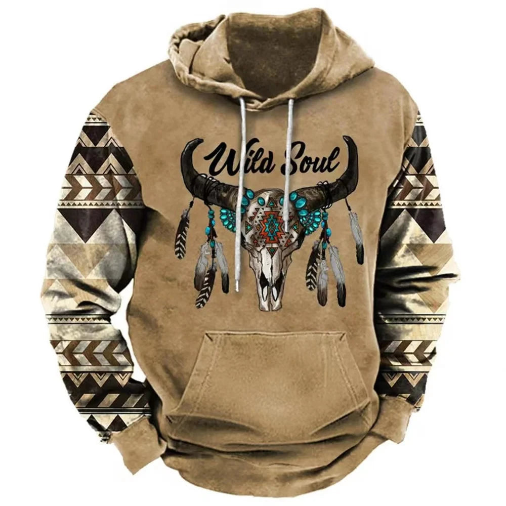 Vintage Hoodie Ethnic 3d Print Hoodies Men Women Fashion Kids Hoodies Sweatshirts Boy Coats Women Sweats Men's Clothing